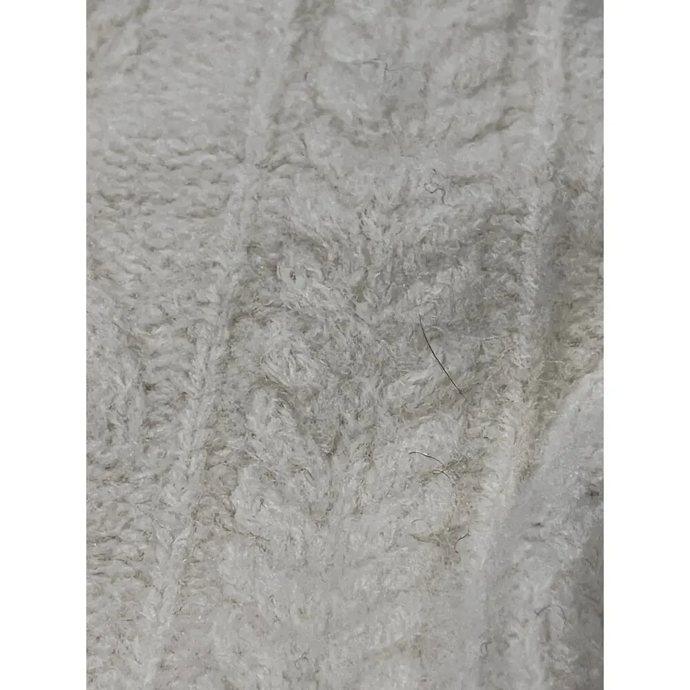 ARAN CRAFTS Vintage Cable Knit Fisherman Sweater Pure New Wool Ireland Cream M